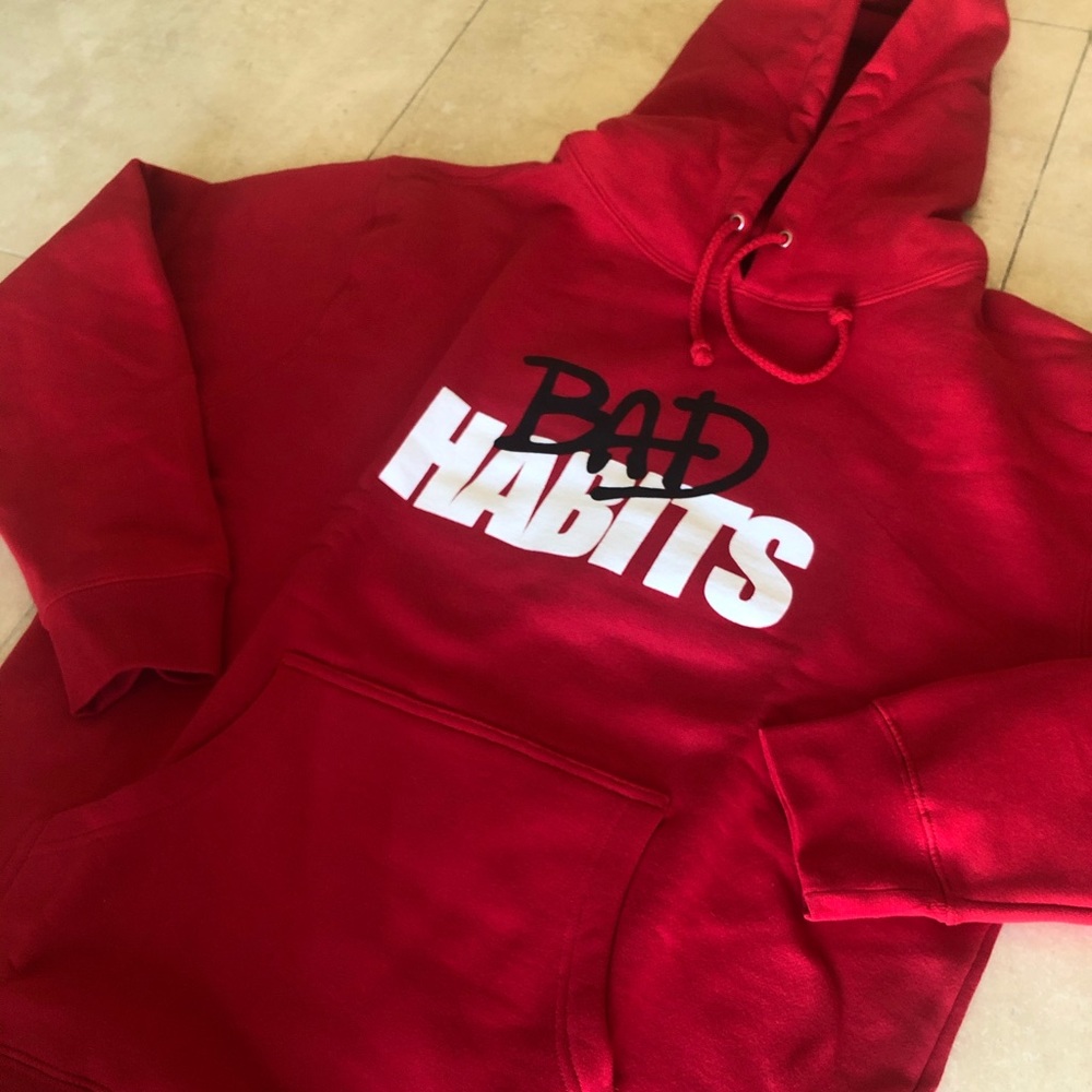 VLONE x NAV Bad Habits Drip Red Hoodie